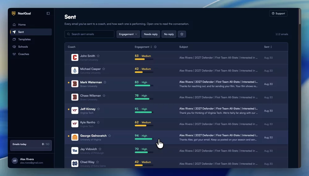 See which coaches are interested demo